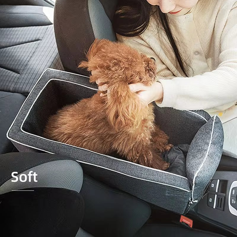 Portable Dog Car Seat Bed and Carrier for Small Dogs and Cats - Safe Travel Bag Accessories