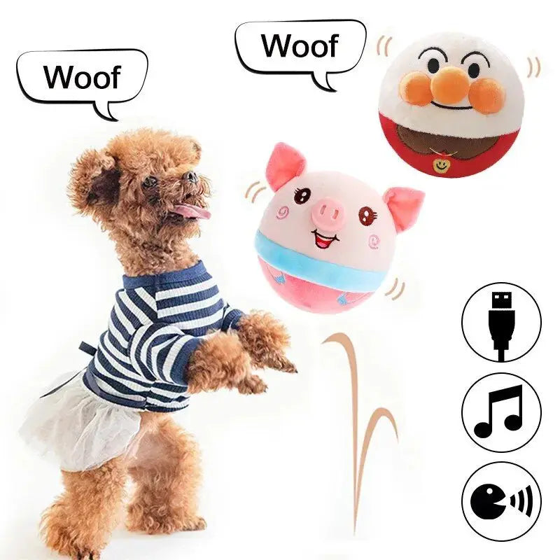 Smart Electric Interactive Plush Cat Toy - Automatic Bouncing Self-Moving Kitten Plaything for Indoor Entertainment