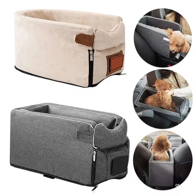 Portable Dog Car Seat Bed and Carrier for Small Dogs and Cats - Safe Travel Bag Accessories